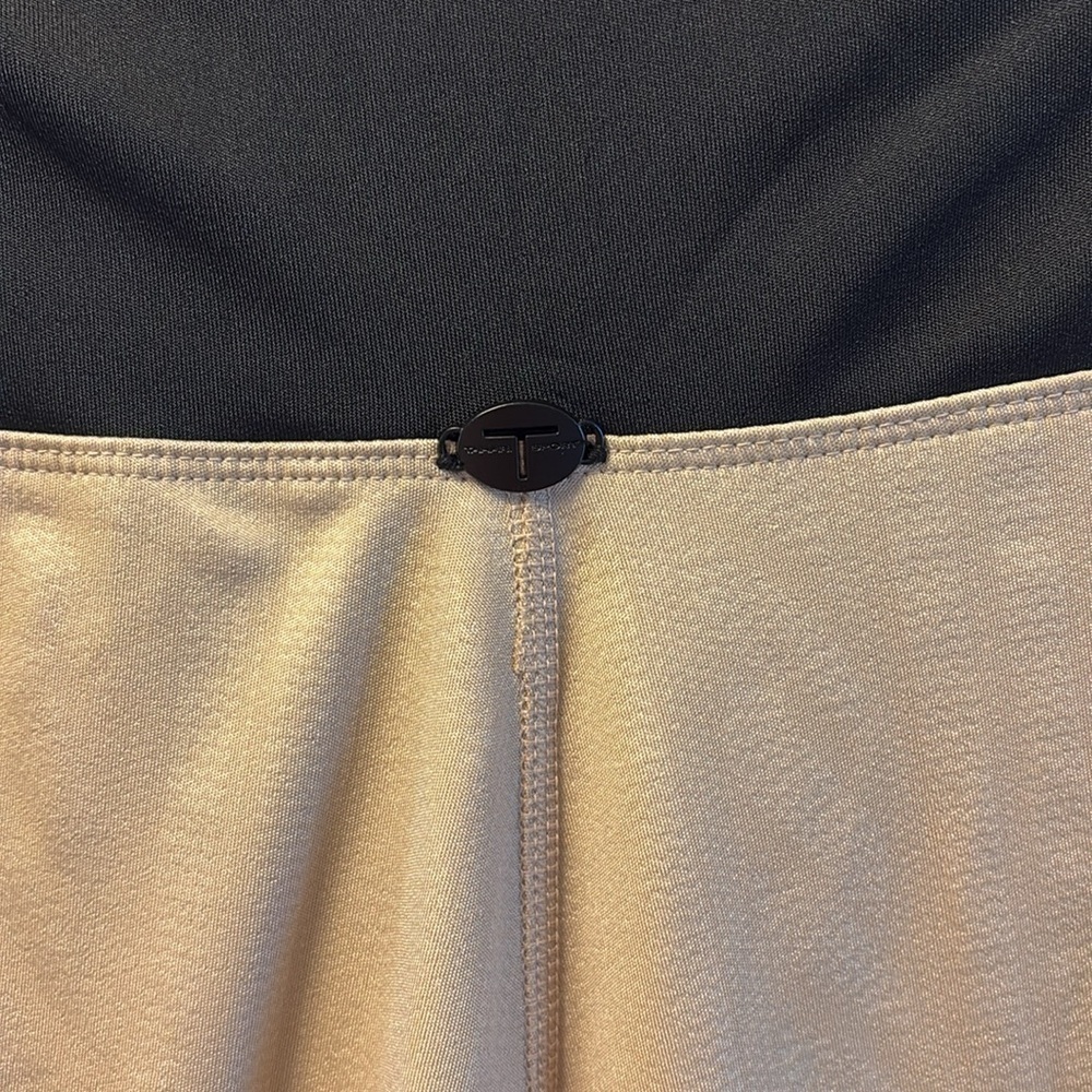 NWT Tahari Sport Colour Block Tan/Black Leggings Size 2X - Picture 7 of 9